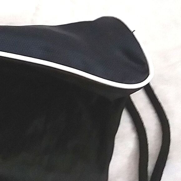 Adidas Sackpack Drawstring Backpack Black White 18X13X4 - Picture 3 of 14